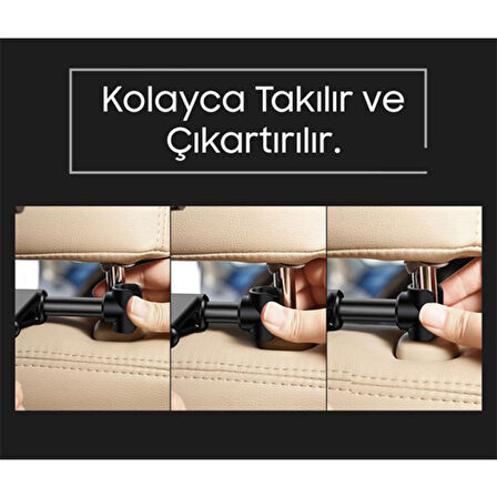 Baseus Suhz Araç Arka Koltuk 12.9 İnch Kadar Tablet Tutucu (Kırmızı)