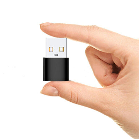 USB to Type-C Dişi Çevirici Dönüştürücü Adaptör (Siyah)