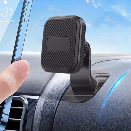 ML173 Araç Torpido Üstü Manyetik Kare Telefon Tutucu (Siyah)