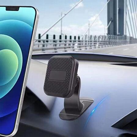 ML173 Araç Torpido Üstü Manyetik Kare Telefon Tutucu (Siyah)