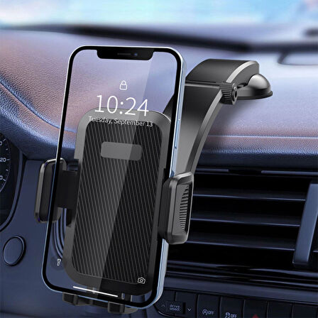 ML-199 Torpido Üstü Araç İçi Telefon Tutucu (Siyah)