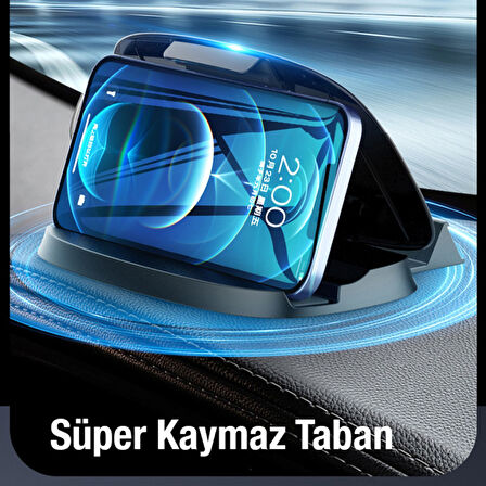 C1219 Torpido Üstü Numaratör Ve Araç İçi Telefon Tutucu (Siyah)