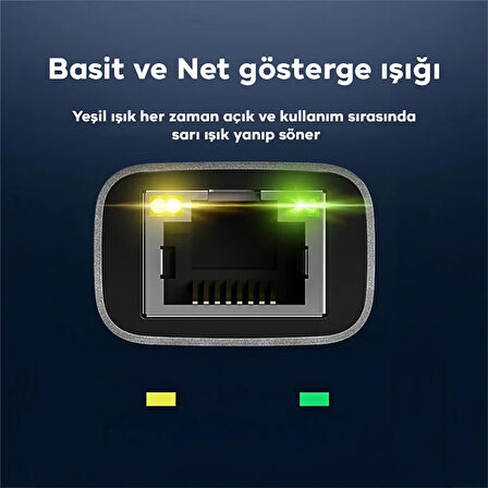 USB-A 3.0 to 2.5G Gigabit Ethernet Adaptörü (Siyah)