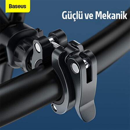 Baseus Quick to take 360 Derece Dönebilen Bisiklet ve Motosiklet Telefon Tutucu (Siyah)