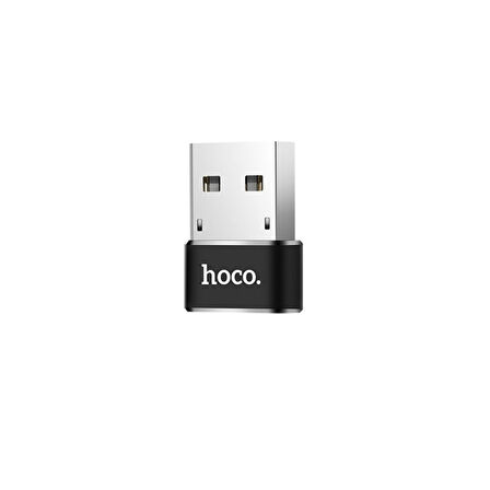 HOCO UA6 Erkek USB to Dişi Type-C Dönüştürücü Çevirici Adaptör (Siyah)
