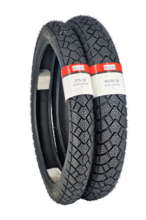 KIŞLIK LASTİK 90/90-18 VE 275-18 TAKIM TL (TUBELESS - DUBLEKS)