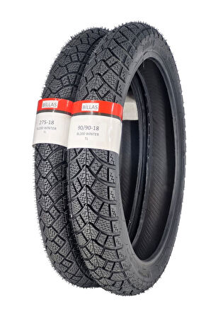 KIŞLIK LASTİK 90/90-18 VE 275-18 TAKIM TL (TUBELESS - DUBLEKS)
