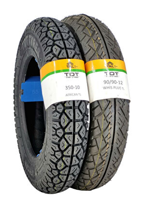 350-10 VE 90/90-12 TL (TUBELESS - DUBLEKS) LASTİK TAKIMI