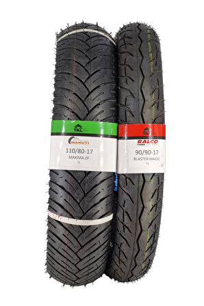 MOTOR LASTİK 110/80-17 VE 90/90-17 TL (TUBELESS - DUBLEKS) TAKIM