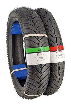 MOTOR LASTİK 120/80-17 VE 90/90-17 TL (TUBELESS - DUBLEKS) TAKIM