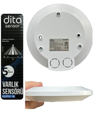 Dita PU36006 Kızılötesi / PIR Sıva Üstü 360° Varlık Sensörü