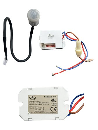 Dita PA36006 Mini Kızılötesi / PIR Sıva Altı 360° Varlık Sensörü
