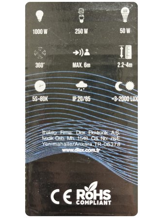 Dita PA36006 Mini Kızılötesi / PIR Sıva Altı 360° Varlık Sensörü