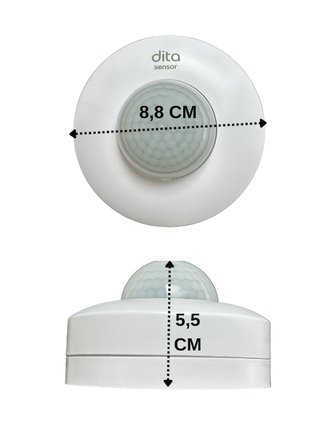 Dita PU36014 Kızılötesi / PIR Sıva Üstü 360° Varlık Sensörü