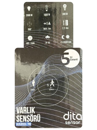 Dita PA36008 Kızılötesi / PIR Sıva Altı 360° Varlık Sensörü