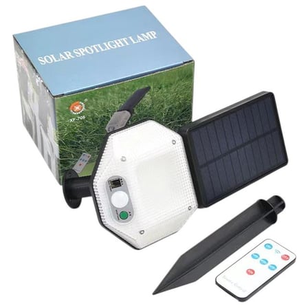Powermaster PM-14917 Sensörlü Kumandalı 3 Kademeli Solarlı Bahçe Aydınlatma Lambası