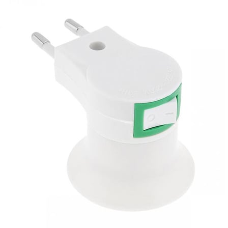 PowerMaster PM-15915 E27 Gece Lambası Duy Fişli Açma/Kapama Anahtarlı (Priz Tipi)