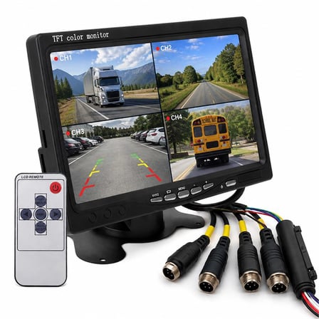 Powermaster PM-16804 7'' Quad Dijital 4'e Bölünebilen Monitör Ekran