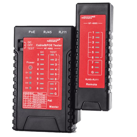 Noyafa NF-468S Rj45-Rj11-Poe Destekli Çok Fonksiyonlu Ağ Telefon Kablosu Test Cihazı