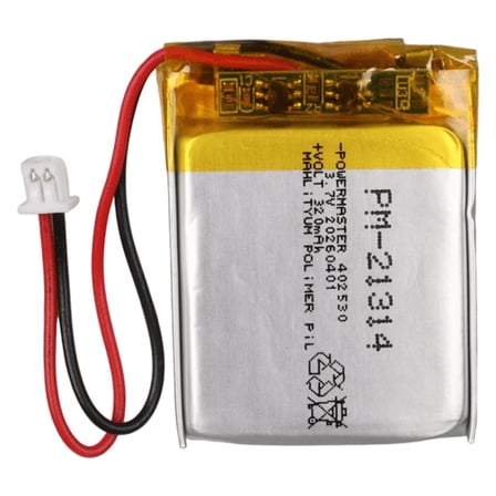Powermaster PM-21314 3.7V 320mAh 402530 3.5mm Soketli Lityum Polimer (Li-Po) Batarya Şarj Edilebilir
