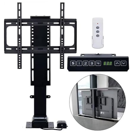 PowerMaster PM-24928 32'' - 57'' İnç Ayarlanabilir Yükseklik Uzaktan Kumandalı TV Kaldırma Lift Asan