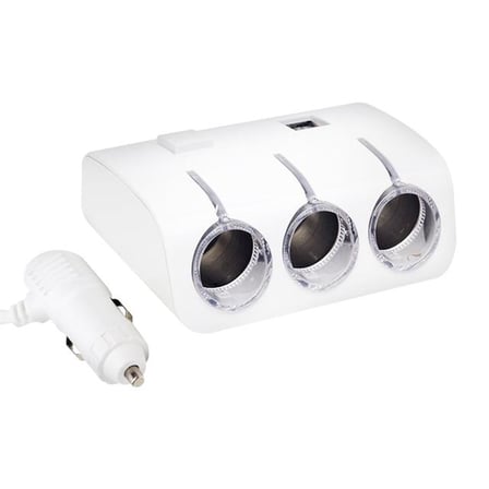 PowerMaster PM-18952 12V/24V Uyumlu 3'lü Oto Çakmak Çoklayıcı ve 2'li USB Şarj Cihazı