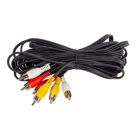 Powermaster PM-2187 Siyah 3 RCA + 3 RCA Kalın 10 Metre Ses Görüntü Aktarım Kablosu