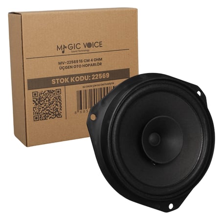 Magıcvoıce Mv-22569 16 Cm 4 Ohm Üçgen Oto Hoparlör (Fıat Ve Hyundaı İçin)