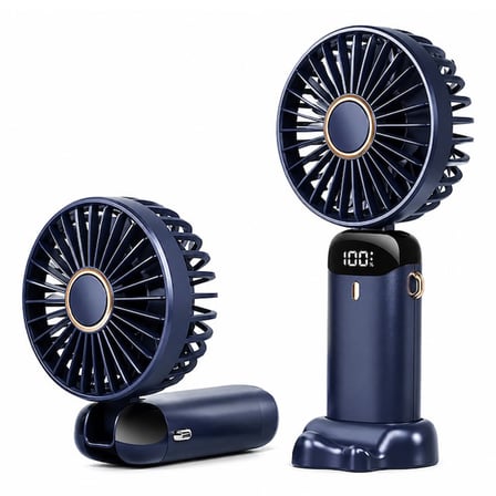 PowerMaster PM-25102 Lacivert Kokulu Fan Katlanabilir Taşınabilir Mini El Vantilatörü