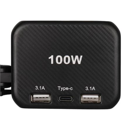 Olesson 1655 12-24V TYPE-C + Çift USB-A Girişli 100W 2'li Araç Çakmak Çoklayıcı