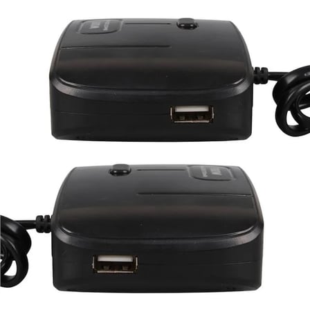 Olesson 1635 12-24V Çift USB Girişli 100W 70 CM Kablolu 3'LÜ Araç Çakmak Çoklayıcı 100x66x40mm