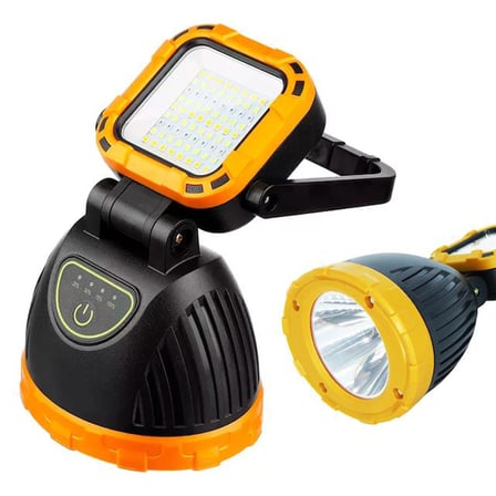 PowerMaster PM-8033A Solar Şarjlı 6 Modlu EL Feneri Ve Işıldak Acil Durum Lambası (Beyaz Sarı Kırmız