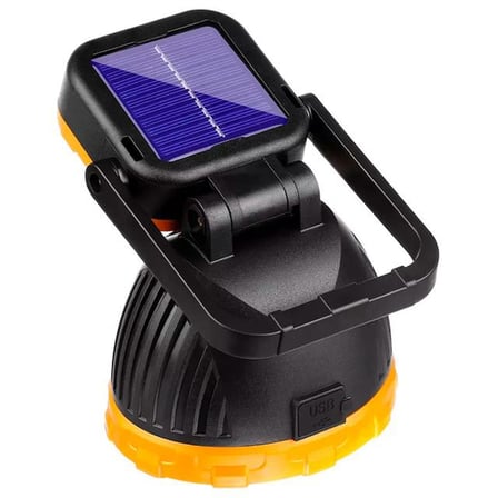 PowerMaster PM-8033A Solar Şarjlı 6 Modlu EL Feneri Ve Işıldak Acil Durum Lambası (Beyaz Sarı Kırmız