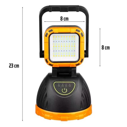 PowerMaster PM-8033A Solar Şarjlı 6 Modlu EL Feneri Ve Işıldak Acil Durum Lambası (Beyaz Sarı Kırmız