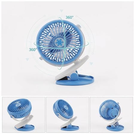 Powermaster ML-F168 Masaüstü Klipsli 3 Hız Kademeli USB'li Fan Vantilatör