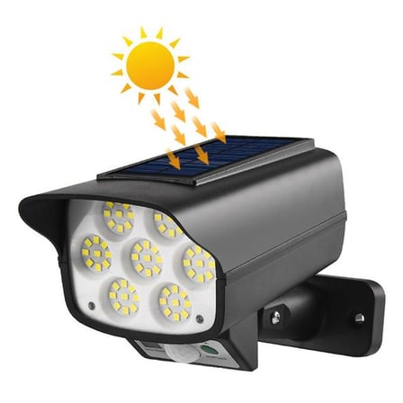 Powermaster SH-863A Kamera Görünümlü Hareket Sensörlü 63 Ledli Solar Lamba