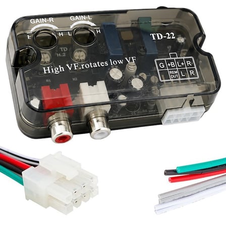 Magicvoice TD-22 Ayarlı Oto Deck Anfi Çevirici Remote Çıkışlı Gecikmeli High-Low Ses Dönüştürücü