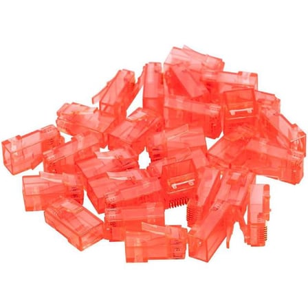 Powermaster PM-22701 RJ45 RJ45 CAT6 8P/8C Kırmızı Soket (100'lü Paket)