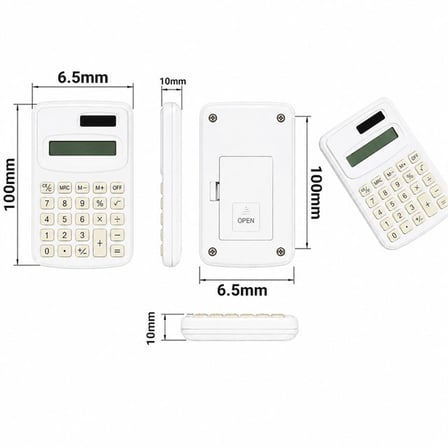 PowerMaster PM-25423 Beyaz Mini Hesap Makinesi