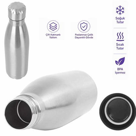 Sunup SN-25714 Şişe Tipi 1000 Ml. Paslanmaz Çelik Termos