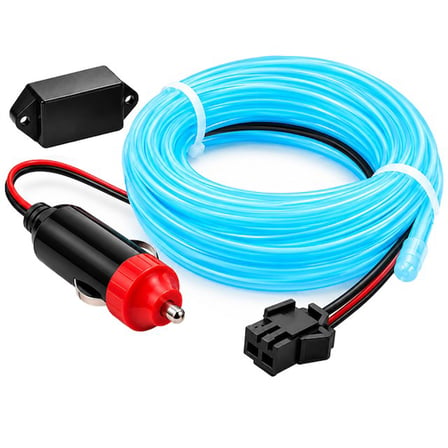PowerMaster PM-6080 5 Metre 12 Volt Çakmak Fişli Adaptörlü Buz Mavi Neon İp Aydınlatma