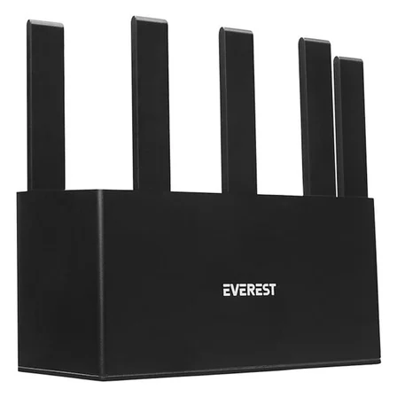 Everest EWR-X3000MBPS-V1 X3000Mbps Dualband 5*6dBi 1 Wan Port + 3 Lan Port Wi-Fi 6 Wisp+Ap+Repeater 