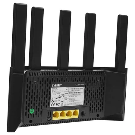 Everest EWR-X3000MBPS-V1 X3000Mbps Dualband 5*6dBi 1 Wan Port + 3 Lan Port Wi-Fi 6 Wisp+Ap+Repeater 