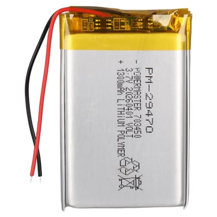 Powermaster PM-29470 3.7V 1.300mAh 703450 Soketsiz Lityum Polimer (Li-Po) Batarya Şarj Edilebilir Pi