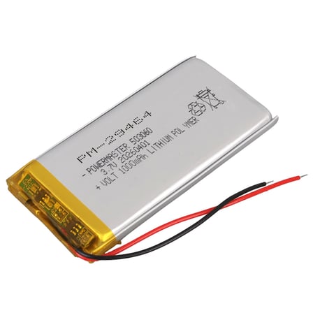 Powermaster PM-29464 3.7V 1.000mAh 503060 Soketsiz Lityum Polimer (Li-Po) Batarya Şarj Edilebilir Pi