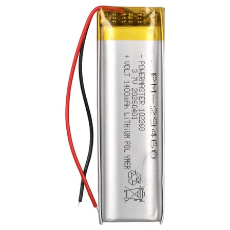 Powermaster PM-29460 3.7V 1.400mAh 102260 Soketsiz Lityum Polimer (Li-Po) Batarya Şarj Edilebilir Pi