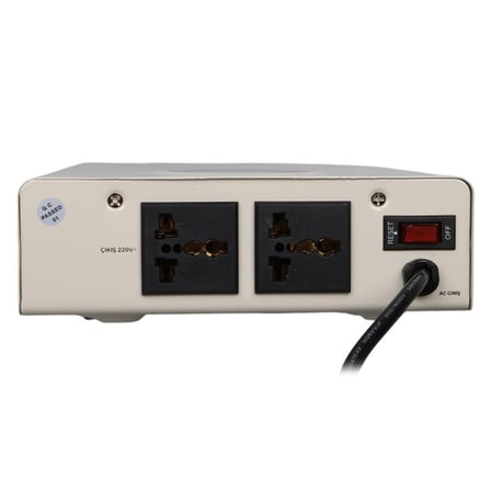 Powermaster SLIM-1500 Otomatik 1500VA Kombi Voltaj Regülatörü (İngiliz Fişli ve Evrensel Çoklu Soket