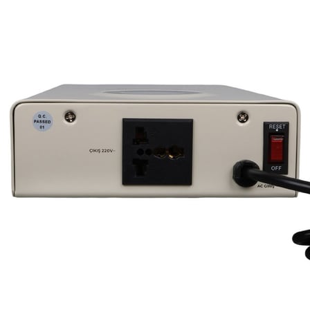 Powermaster SLIM-1000 Otomatik 1000VA Kombi Voltaj Regülatörü (İngiliz Fişli ve Evrensel Çoklu Soket