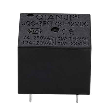12 Volt 10 Amper DC Tek Kontak 5 Pinli Küp Röle JQC-3F(T73)