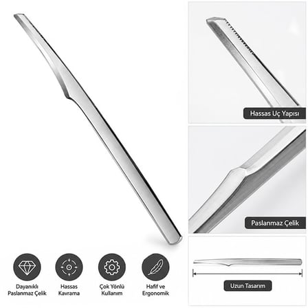 Sunup SN-38806 13 Cm Paslanmaz Çelik Nasır ve Ölü Deri Kazıyıcı
